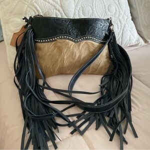 Cowhide and Leather Crossbody
